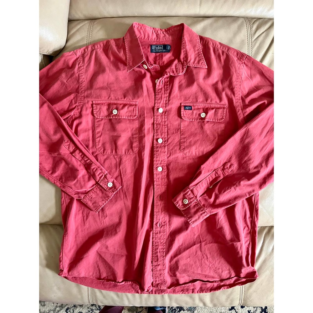 Mens XL red Polo Ralph Lauren casual button down